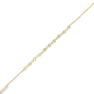 Bezel Diamond Chain Bracelet