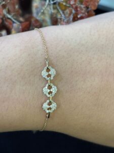 Clover Diamond Chain Bracelet