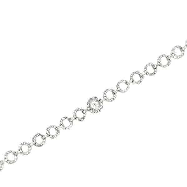 Diamond Circle Link Bracelet