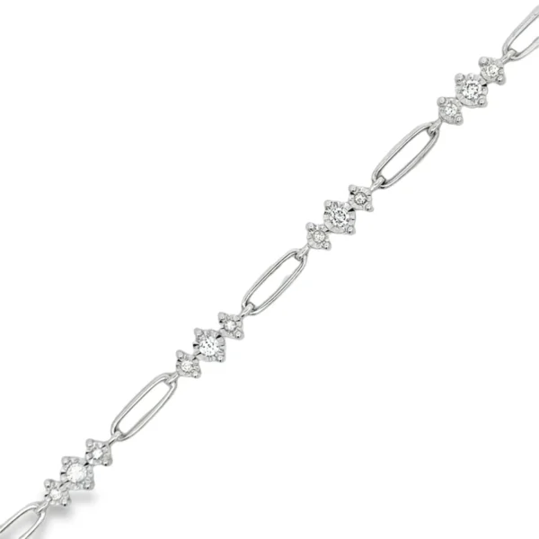 Diamond Link Station Bracelet