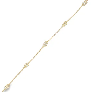 Baguette Diamond Station Bracelet