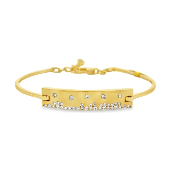 Diamond Bar Bangle Bracelet