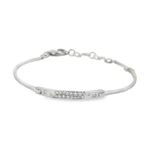 Diamond Bar Bangle Bracelet