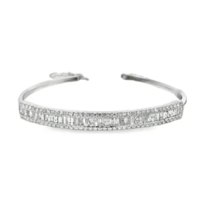 Baguette Diamond Bangle Bracelet