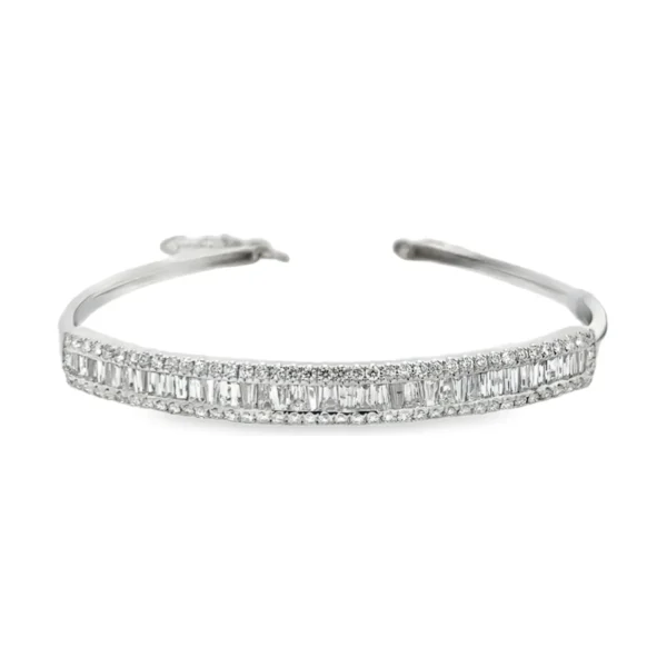 Baguette Diamond Bangle Bracelet