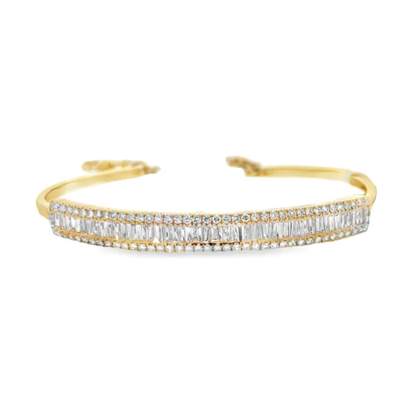 Baguette Diamond Bangle Bracelet