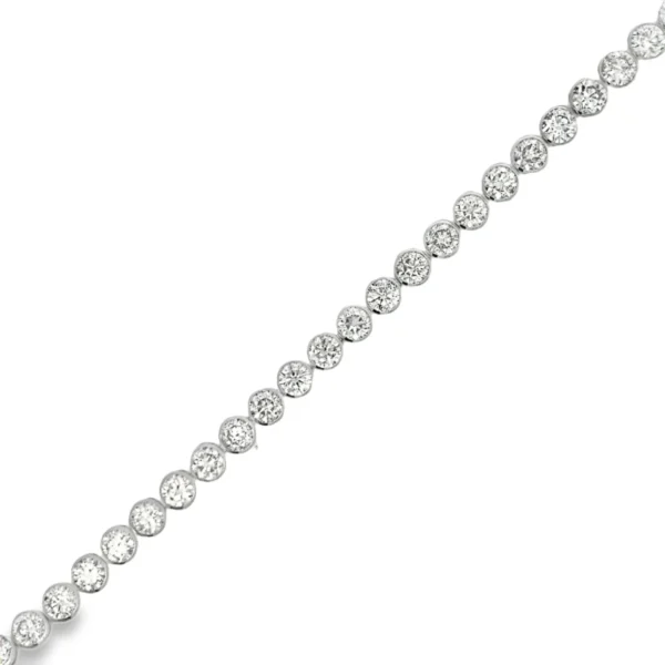 Bezel Diamond Tennis Bracelet