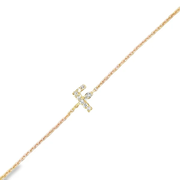 Diamond Initial F Bracelet