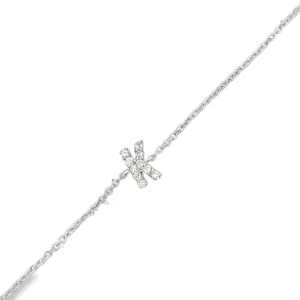 Diamond Initial K Bracelet