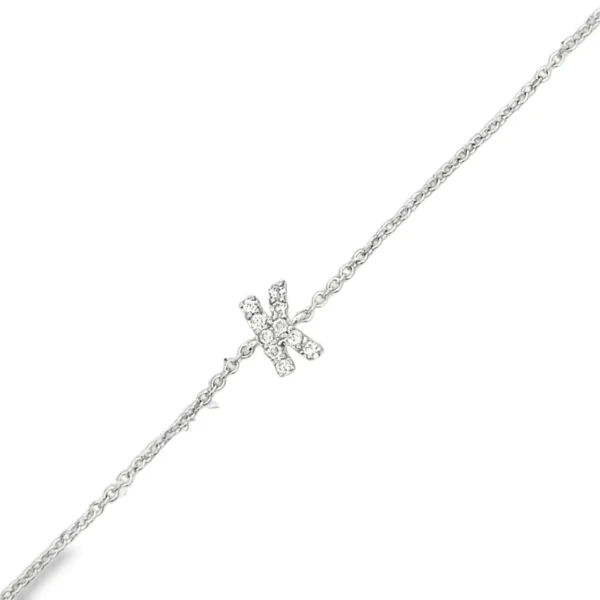 Diamond Initial K Bracelet