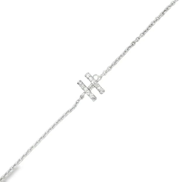 Diamond Initial H Bracelet