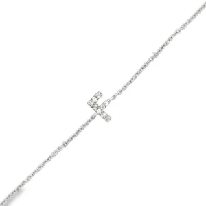 Initial Diamond Chain Bracelet