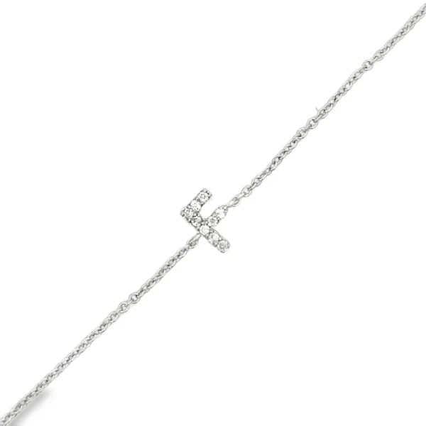Initial Diamond Chain Bracelet