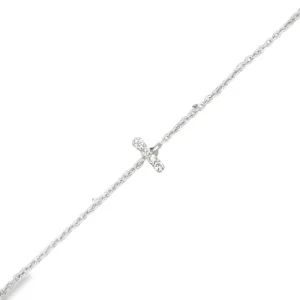 Diamond Cross Chain Bracelet