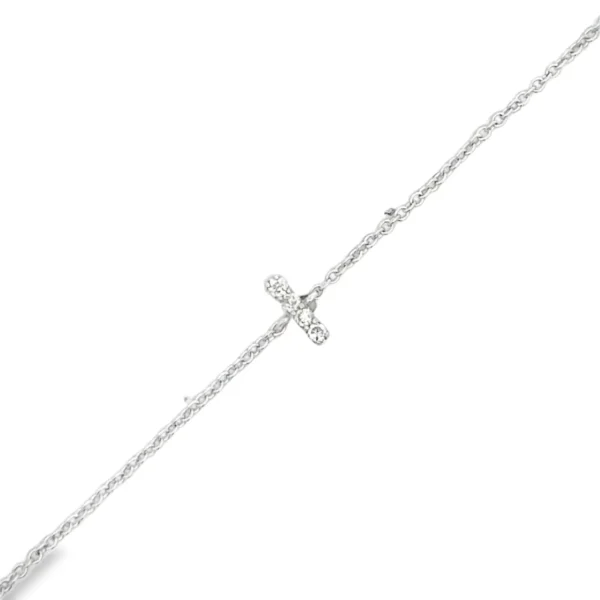 Diamond Cross Chain Bracelet