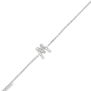 Initial M Diamond Bracelet