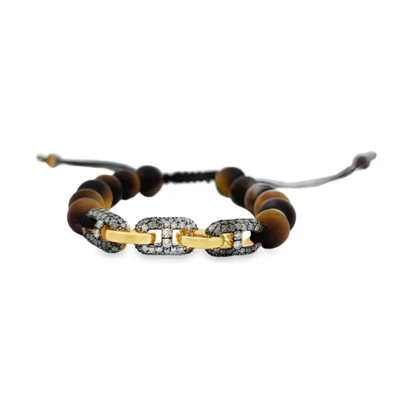 Diamond Link Bead Bracelet