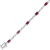 Ruby Diamond Gemstone Bracelet