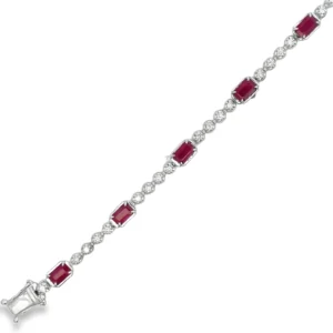Ruby Diamond Gemstone Bracelet