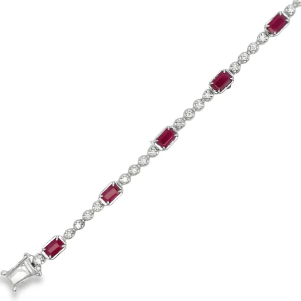 Ruby Diamond Gemstone Bracelet