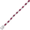 Ruby Diamond Line Bracelet