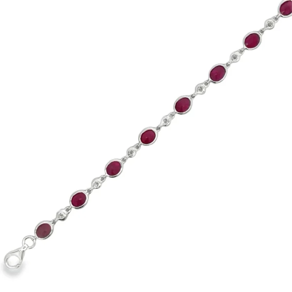 Oval Gemstone Station Bracelet