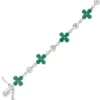 Emerald Diamond Clover Bracelet