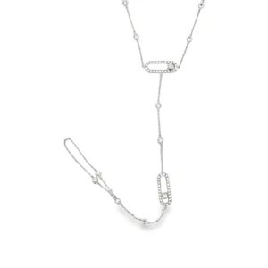 Diamond Oval Hand Bracelet