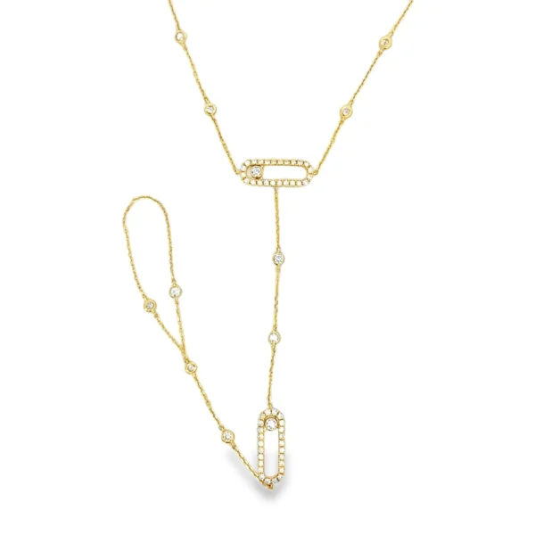 Diamond Link Hand Bracelet