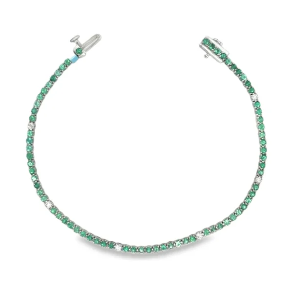 Emerald Diamond Tennis Bracelet
