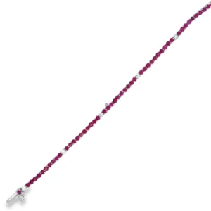 Ruby Diamond Tennis Bracelet