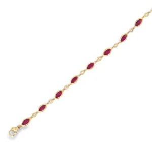Marquise Gemstone Station Bracelet