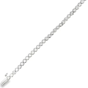 Bezel Diamond Tennis Bracelet