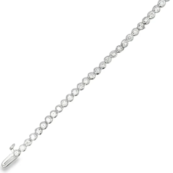 Bezel Diamond Tennis Bracelet