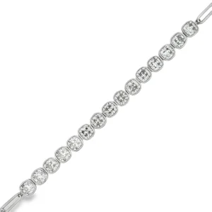 Cushion Diamond Tennis Bracelet