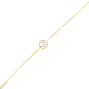 Bezel Diamond Chain Bracelet