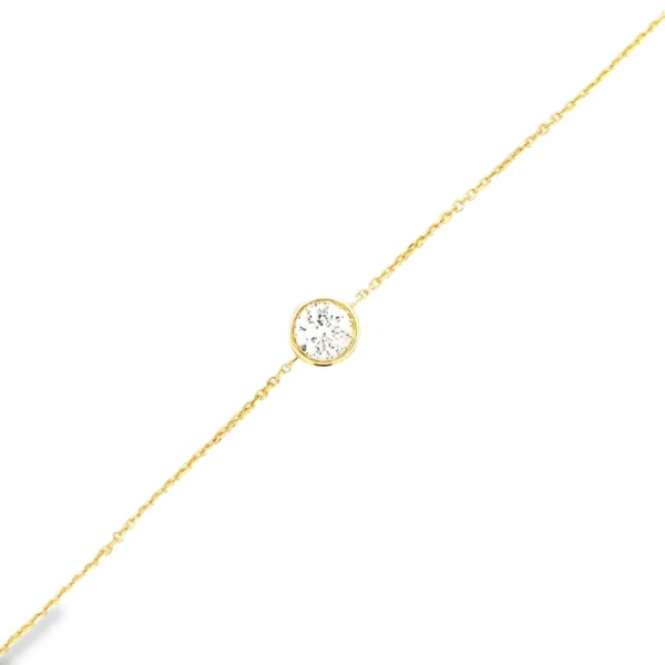 Bezel Diamond Chain Bracelet