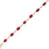 Oval Ruby Diamond Bracelet
