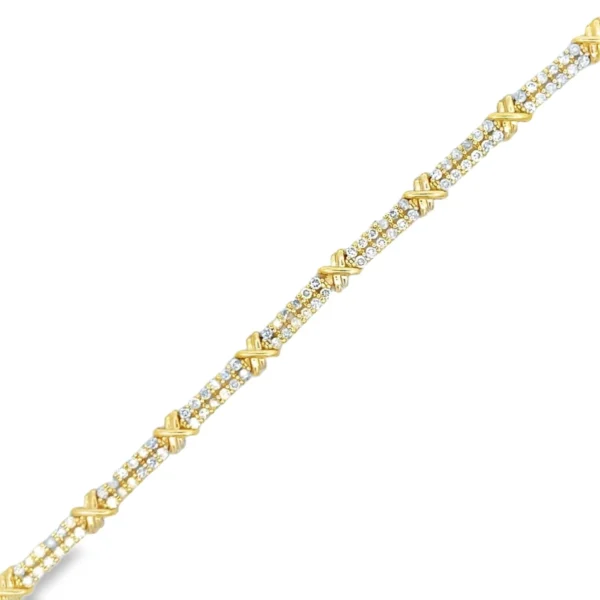 Diamond X Link Bracelet