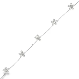 Floral Diamond Station Bracelet