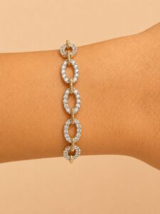 Oval Link Diamond Bracelet
