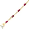 Ruby Diamond Link Bracelet