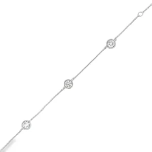 Bezel Diamond Station Bracelet