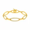 Diamond Oval Link Bracelet