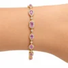 Pink Sapphire Halo Bracelet