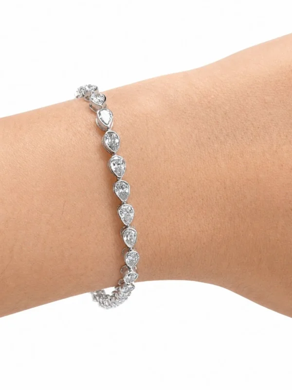 Pear Diamond Tennis Bracelet