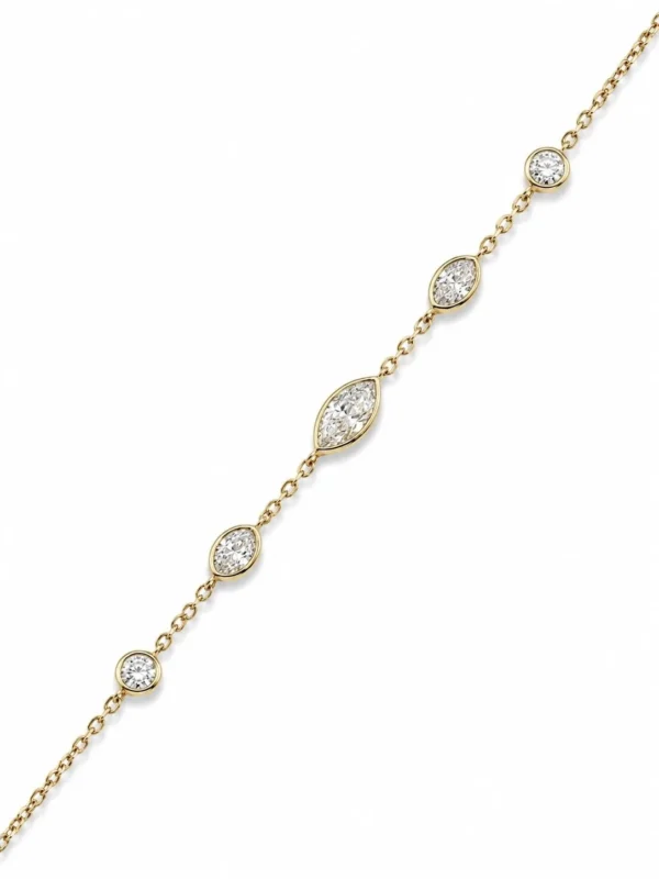 Marquise Diamond Station Bracelet
