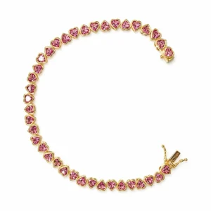 Heart Gemstone Bracelet