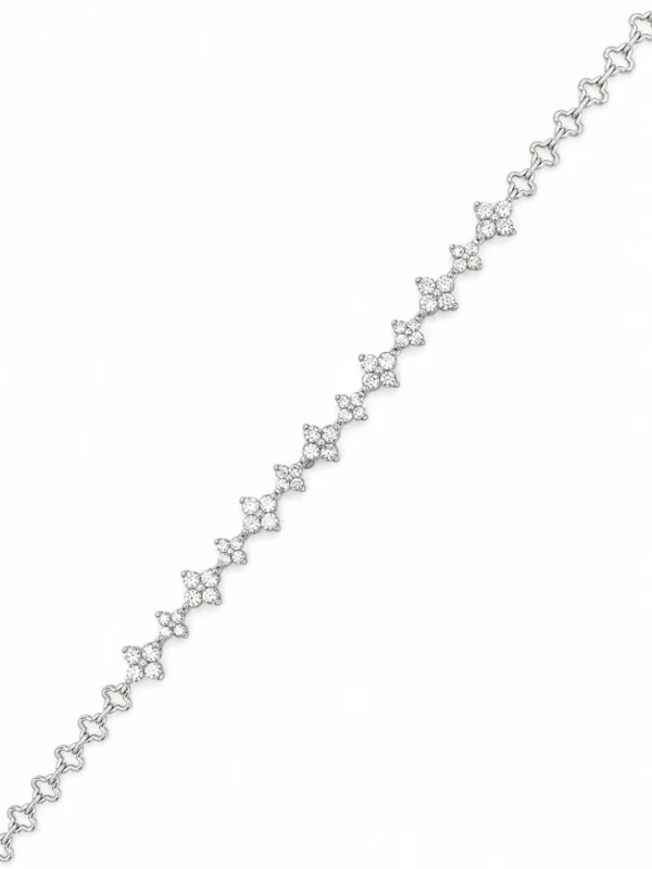 Floral Diamond Cluster Bracelet