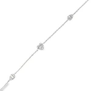 Diamond Heart Chain Bracelet